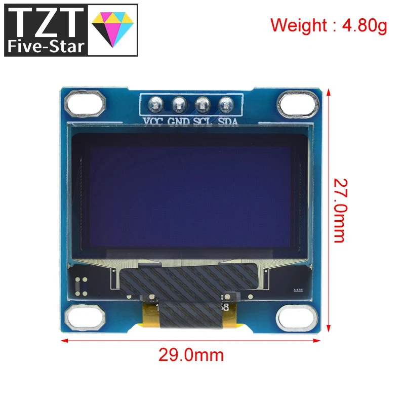 0.96 אינץ OLED 4PIN 7PIN IIC סדרתי לבן תצוגה מודול 128X64 I2C SSD1306 12864 מסך LCD לוח Arduino