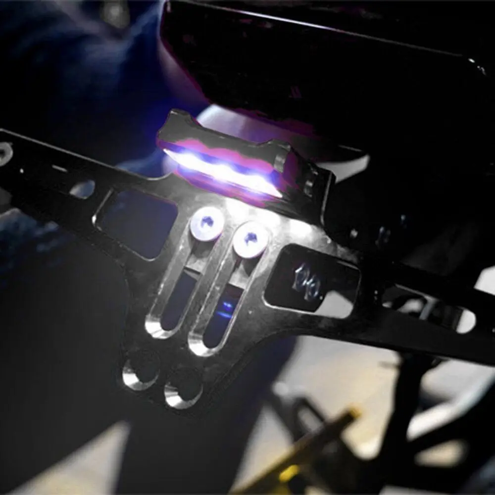 אוניברסלי אופנוע w/ אור LED אחורי רישוי מחזיק מתכוונן פנדר אלימינייטור סוגר על ימאהה על קוואסאקי