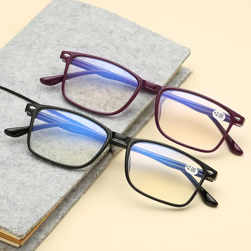 אופנתי האולטרה TR90 Farsight Eyewear קשישים אנטי-אור כחול זוקן ראייה משקפי קריאה HD עדשה בציר נשים משקפיים