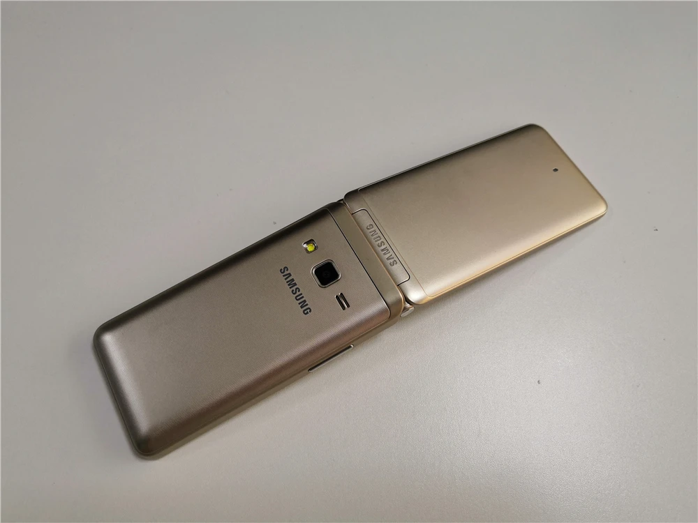 מקורי Samsung Galaxy Folder G1600(2016) 3.8 אינטש Quad Core 2GB RAM 16GB Dual SIM 1.4 GHz LTE להפוך סמארטפון טלפון נייד