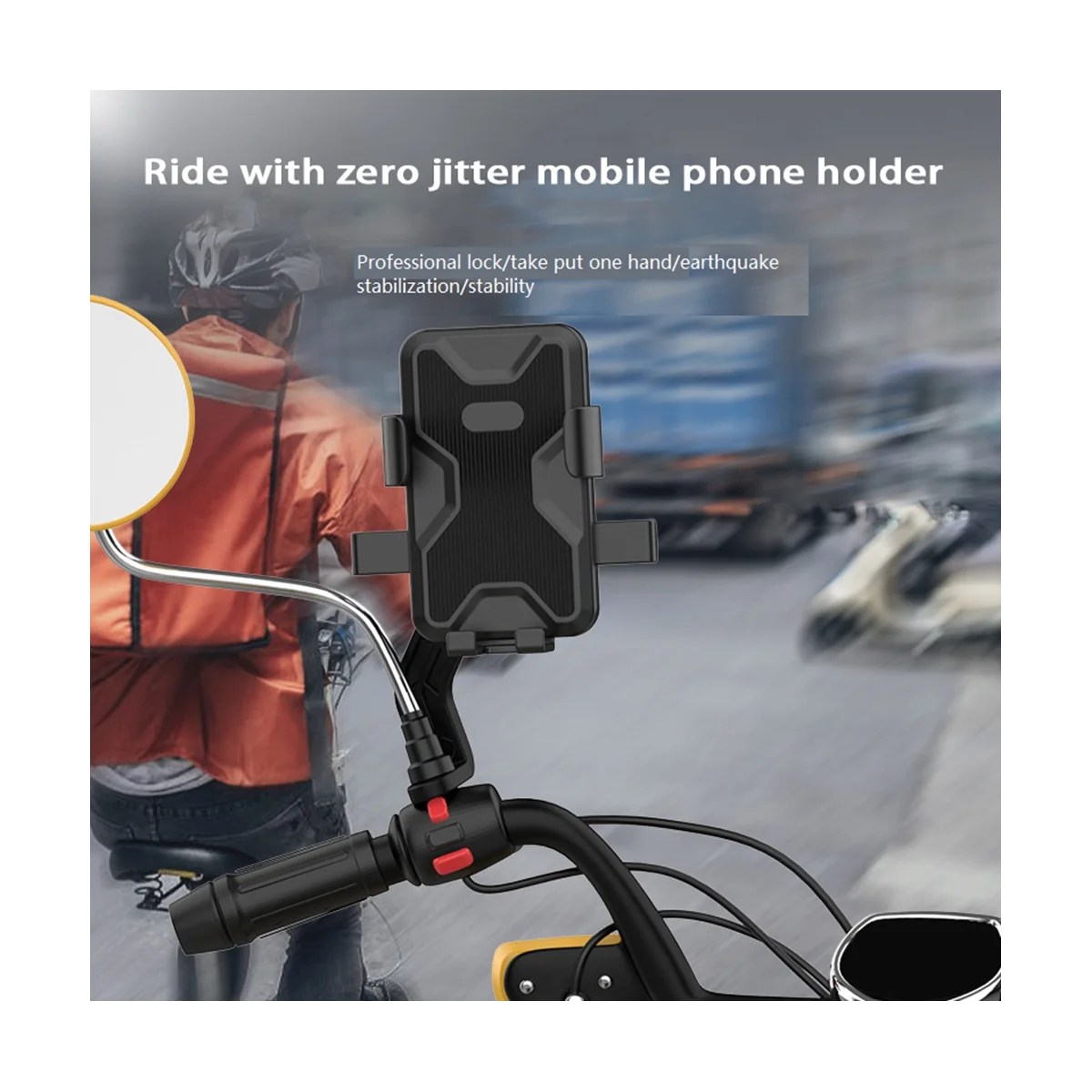על MT56 אופנוע הר אופנוע חדש מחזיק טלפון לאופניים ניווט הסוגר האחורי מראה מחזיק טלפון כידון האופניים