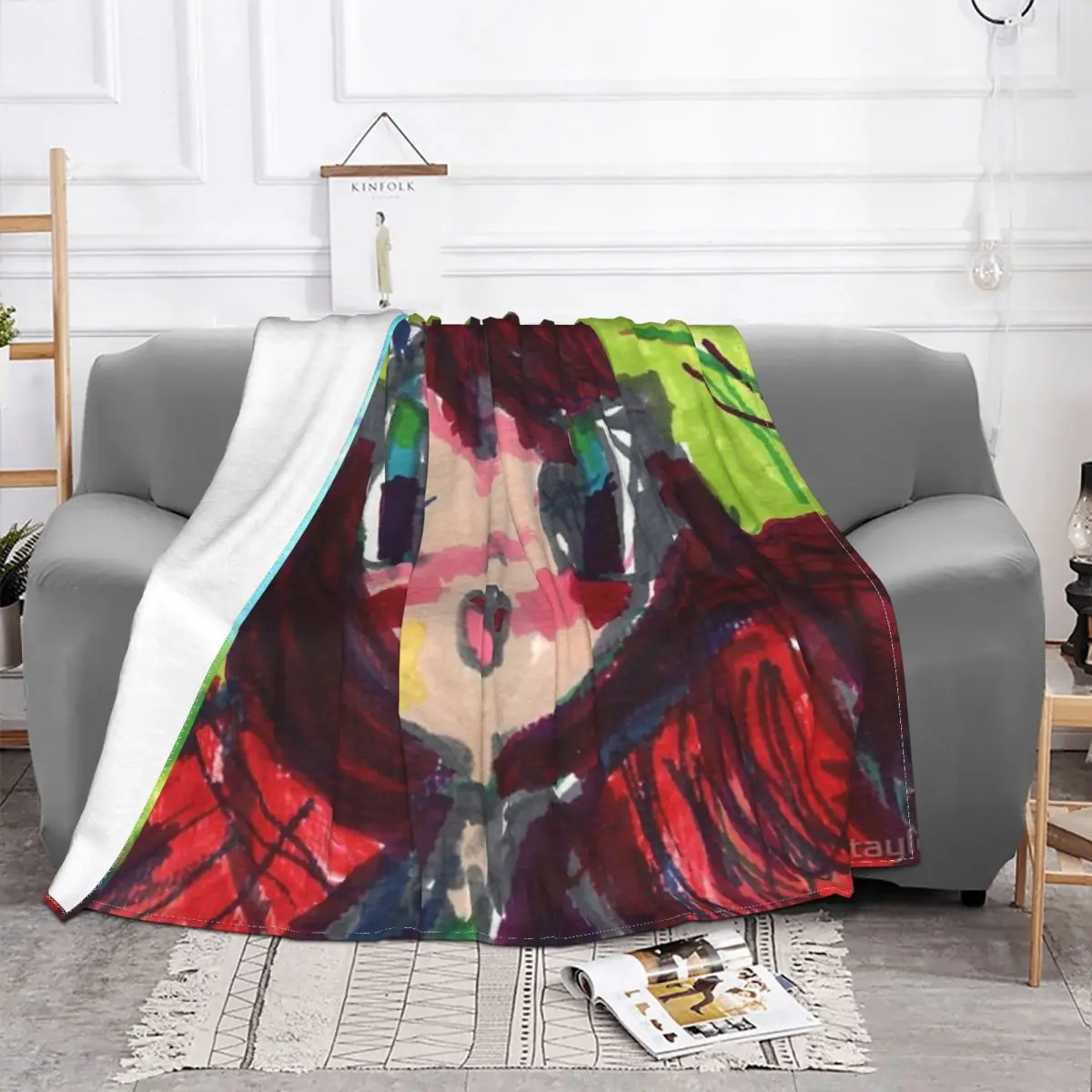 קטאנה טאטסו שמיכה הבסיליסק צמר קטיפה הקיץ תכליתי סופר חם צבעוני לזרוק שמיכות עבור Office השטיח חתיכה